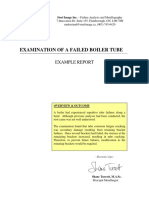 Oil Examination of A Failed Boiler Tube