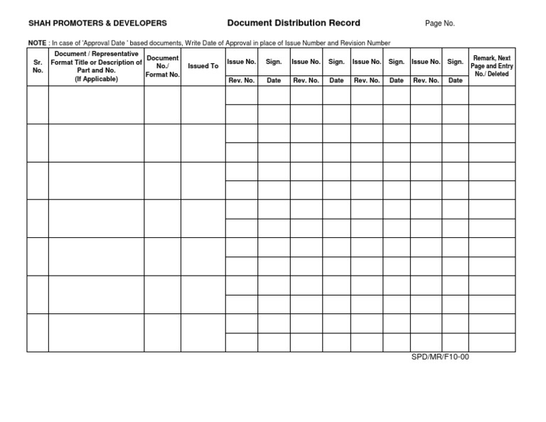 Shah Promoters Document Distribution Record | PDF | Technology ...