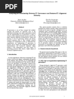 Analysing the Relationship Between IT Governance and BusinessIT Alignment Maturity