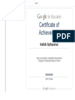 Google for Education - Certificate of Achievement - Hafidhsyifaunnur@Gmail 2