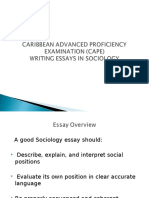 (CAPE) ESSAY WRITING IN SOCIOLOGY (Participants).ppt