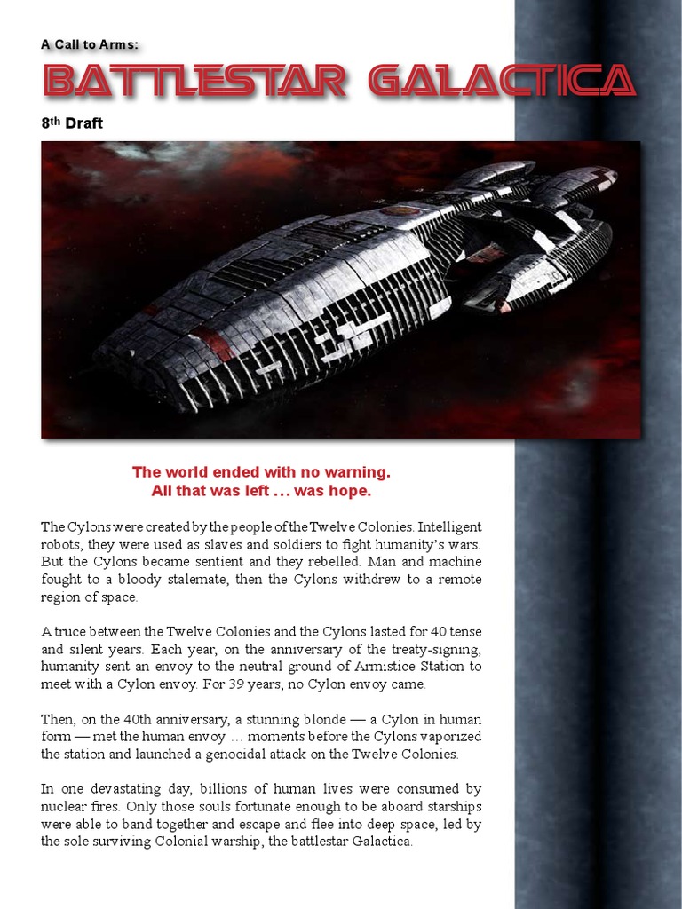 Battlestar Galactica Overview | PDF | Military Science Fiction ...