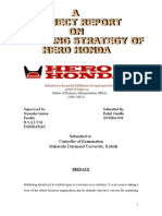 Marketing Strategy of Hero Honda