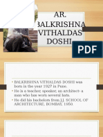 AR. Balkrishna Vithaldas Doshi