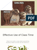 Effective Use of Course Time