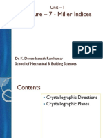 Lecture - 7 - Miller Indices: Unit - I