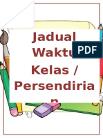 Jadual Waktu Kelas / Persendiria N