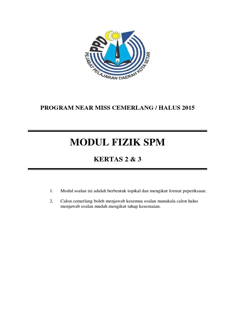 Modul Fizik SPM Kertas 2 & 3
