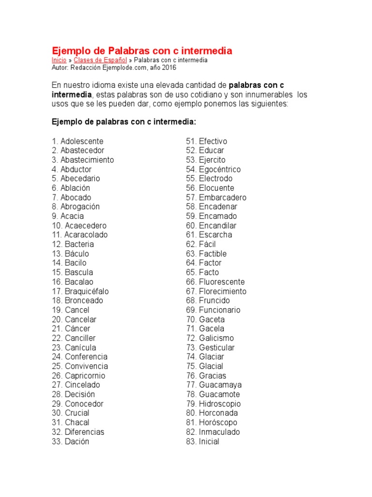 Ejemplo de Palabras con c intermedia.docx Naturaleza