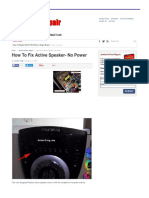 How To Fix Active Speaker - No Power - Electronics Repair and Technology News PDF