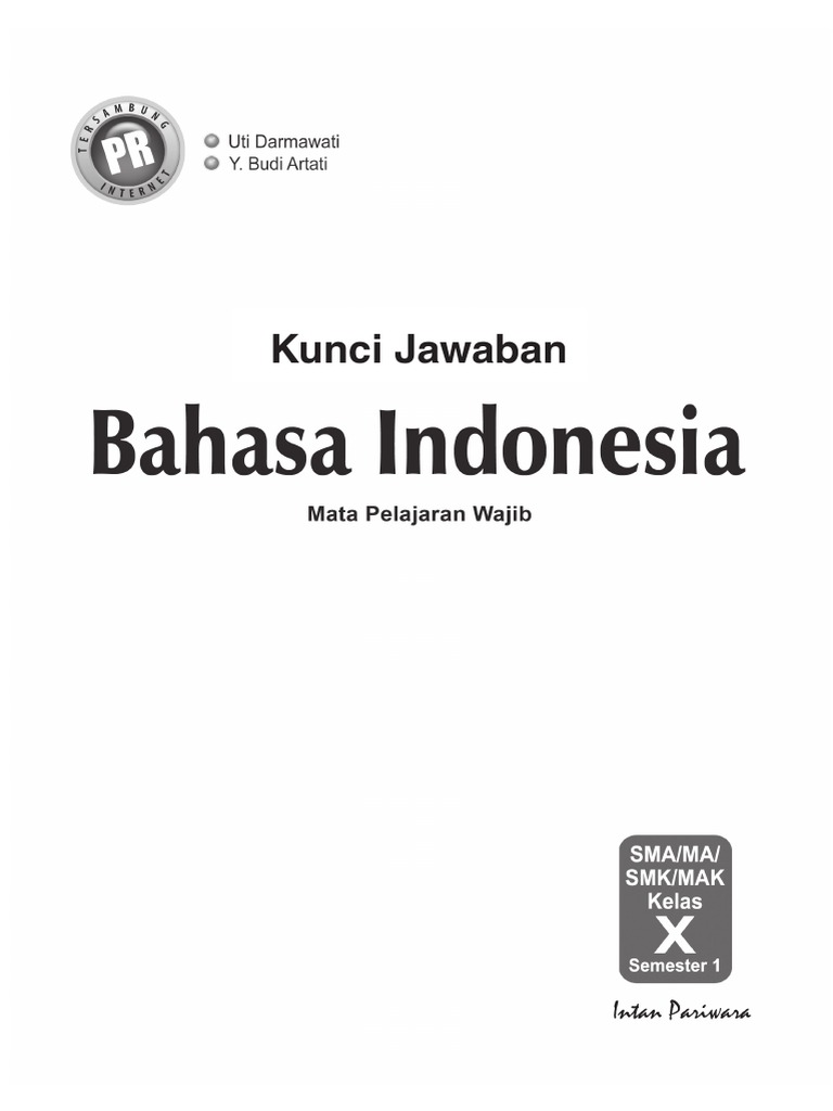 Kunci Pr Bahasa Indonesia 10a K 13