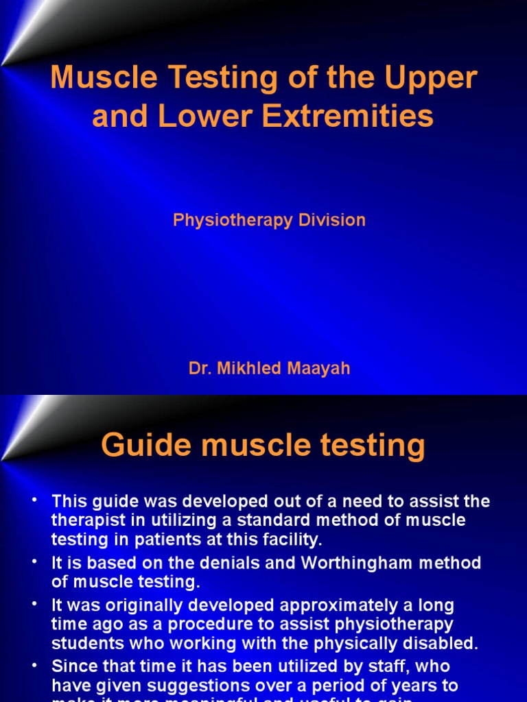Muscle Testing Guide for Therapists | PDF