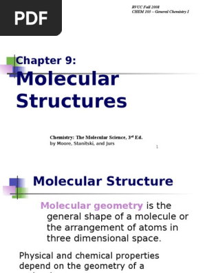 Molecular Geometry Chemical Polarity Intermolecular Force