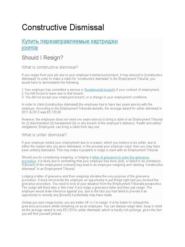 constructive-dismissal-employment-labor