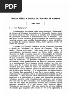 DÉCIO, João. Notas Sobre a Poesia de Álvaro de Campos