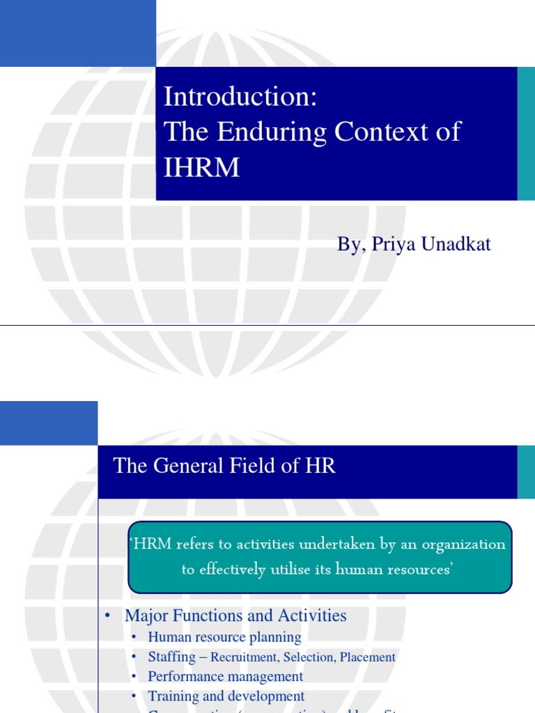 Intro On IHRM | PDF | Human Resource Management | Human Resources
