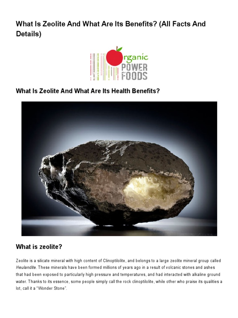 What Is Zeolite and What Are Its Benefits PDF Zeolite Cancer