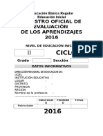 Registro Oficial de Evalucion 2016 Inicial