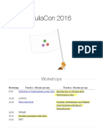 WORKSHOPS JuliaCon 2016 - Notes