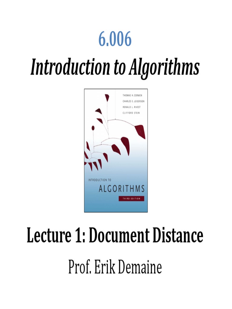 Intro to Algorithm - MIT | Algorithms | Dynamic Programming