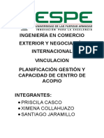 Planificación Gestión y Capacidad de Centro de Acopio