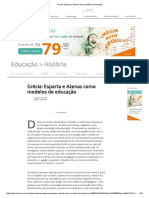 Grécia - Esparta e Atenas Como Modelos de Educação PDF