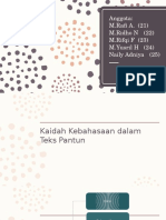 Kaidah Kebahasaan Pantun