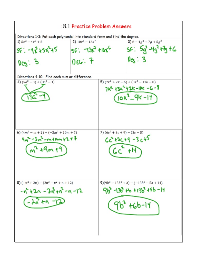 A1 10 1 Practice Solutions | PDF | Teaching Methods & Materials