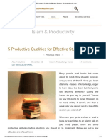5 Productive Qualities For Effective Studying - ProductiveMuslim