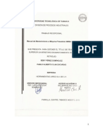 Manual de Mantenimiento A Máquina Fresadora OIMSA FTX-8 1