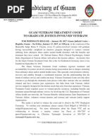 PRESS RELEASE - Guam Veterans Treatment Court Graduation