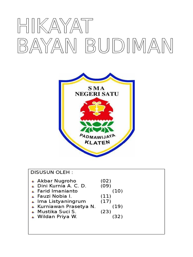 Resensi Hikayat Bayan Budiman