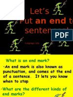 Let's Put An End To Sentences!: Language Arts