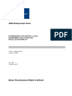 Frameworks For Central-Local Government Relations and Fiscal Sustainability