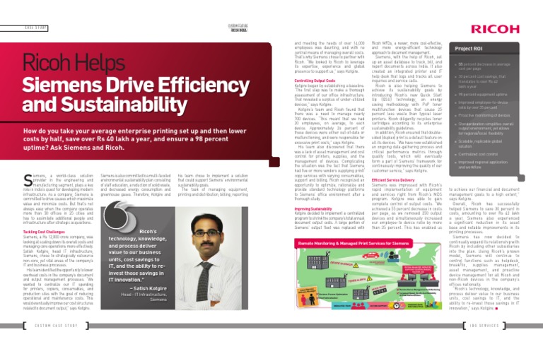 Siemens Case Study Pdf Business Process Siemens