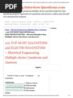 Download 100 TOP MOST MAGNETISM and ELECTROMAGNETISM - Electrical Engineering Multiple choice Questions and Answers Electrical Engineering Multiple Choice Questionspdf by SIVAKAMI SN336054044 doc pdf