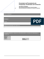 Formulario de Presentación FP Territorial 2012