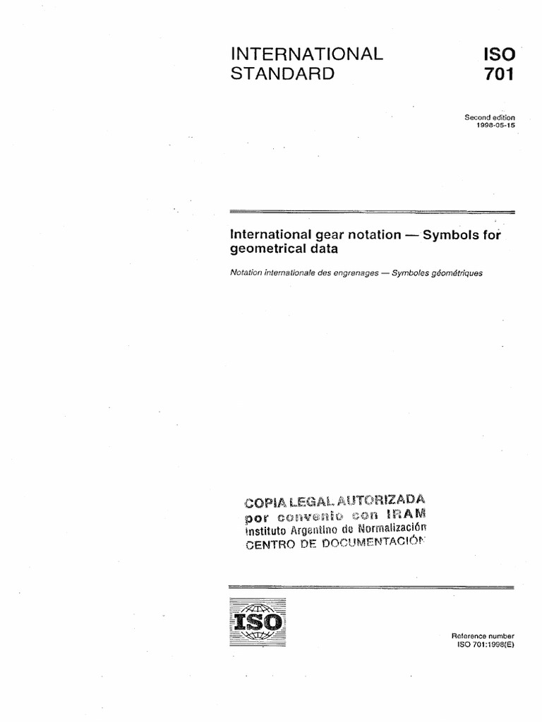 Iso701 98 | PDF