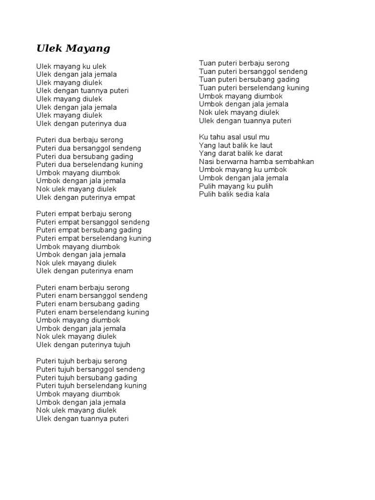 Lirik Lagu Rakyat Pdf