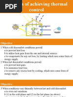 Methods of Achieving Thermal Comfort