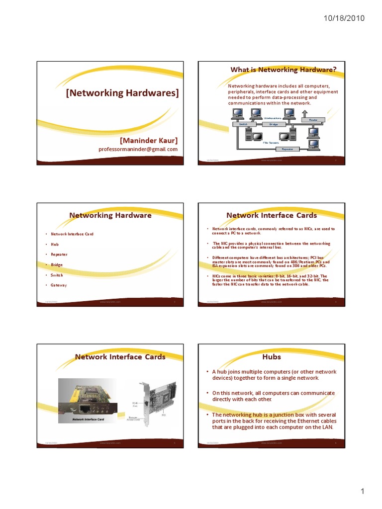 Overview of Networking Hardware | PDF | Network Switch | Network ...