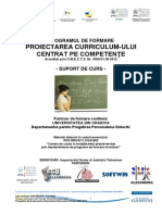 Proiectarea Curriculum-ului Centrat Pe Competente PDF