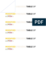 Modified Periodic Table of Elements