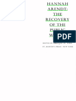 Hill Editor Arendt The Recovery of The Public World