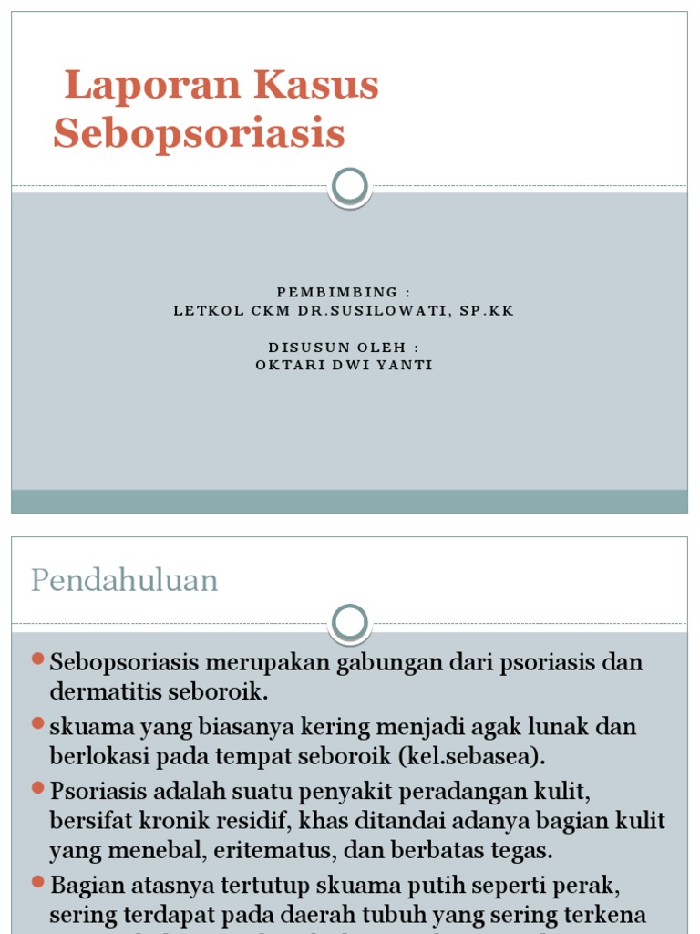 Sebopsoriasis: Gabungan Psoriasis dan Seborik | PDF | Pengembangan Diri
