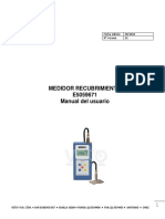 Medidor Recubrimiento E5059671 Manual Del Usuario: Fecha Edición 06/2014 #Versión 01