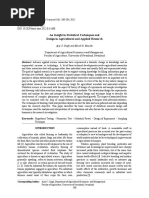 An Insight in Statistical Techniques