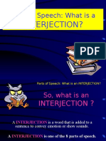 What is an INTERJECTION in Parts of Speech