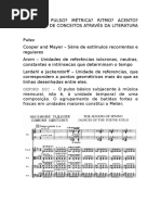 Pulso, Métrica e Ritmo