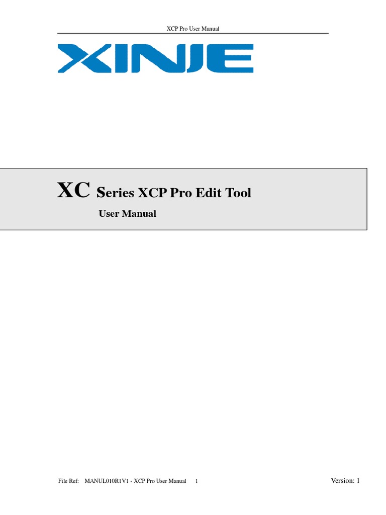 XCP Pro User Manual Overview | PDF | Programmable Logic Controller ...